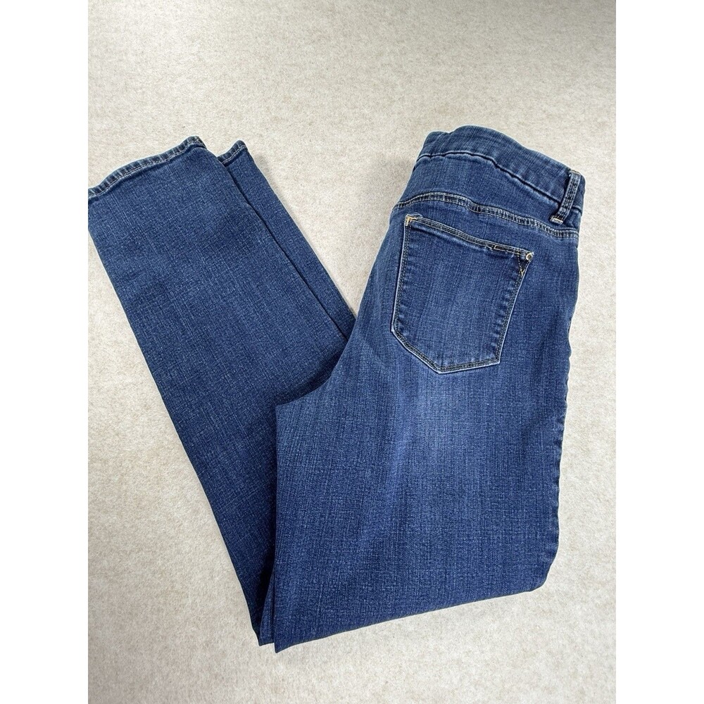 Chico’s So Slimming Girlfriend Ankle Jeans Size 1 Blue Denim Mid Rise Stretch - Picture 8 of 9